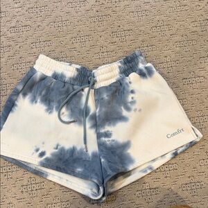 Comfrt Blue Tie-Dye Women's Shorts
